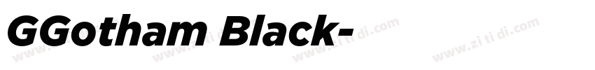 GGotham Black字体转换